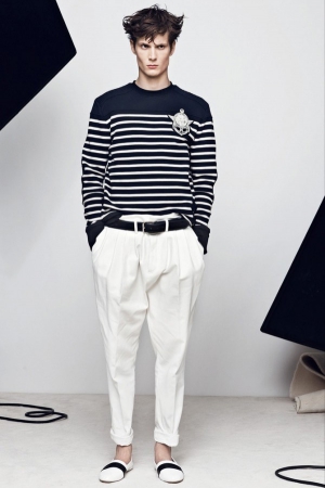 balmain-spring-summer-2014-menswear-marine-stripe-jumper-white-pants