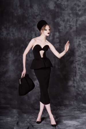 bohemique-fall-winter-2012-2013-black-dress-with-pencil-skirt-and-baska