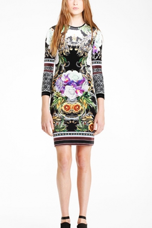 clover-canyon-fall-winter-2012-2013-black-dress-with-violet-flower