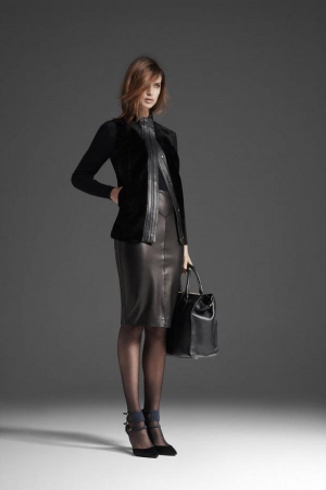 reiss-fall-winter-2013-2014-black-seude-jacket-leather-pencil-skirt